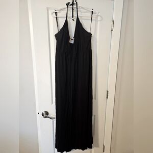 CityChic Black Halter Maxi Dress Size M (16-18)